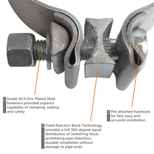 Narrow Band Clamp - Aluminized Steel